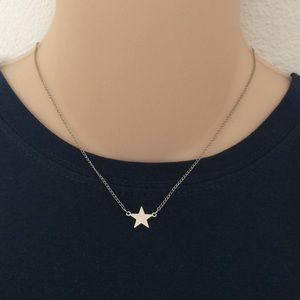 STERLING Silver STAR necklace 14”